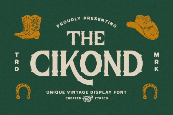 Cikond: A Vintage Display Font for Timeless Design