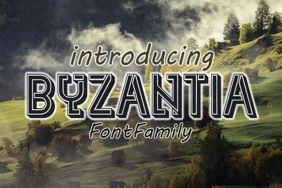 Discover the Elegance of Byzantia: A 3D Font for Stunning Designs
