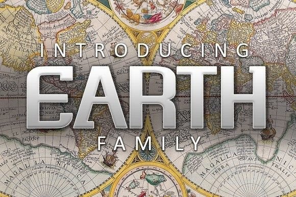 Earth: A Modern and Techno Display Font for Visual Impact