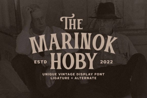 Marinok Hoby: A Vintage Display Font for Timeless Design