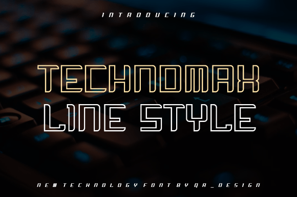 Technomax Line: Bold and Authentic Display Font
